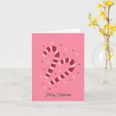 Candy canes Christmas  カード (黄色い花)