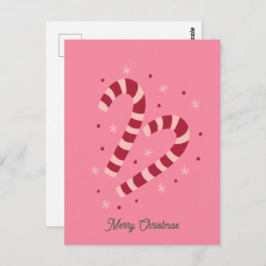 Candy canes Christmas  ポストカード (正面/裏面)