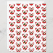 Candy canes christmas craft paper (正面/裏面)