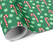 Candy Canes Christmas  Wrapping Paper ラッピングペーパー (ロールコーナー)