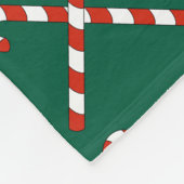 Candy Canes Crossed フリースブランケット (角)
