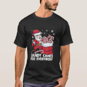 Candy Canes For Everybody Santa Christmas Candy Ca Tシャツ (正面)