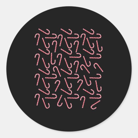 Candy Canes Shirt For Women Kids Men Candy Cane Ch ラウンドシール (正面)