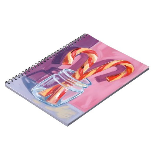 Candy Canes | Vintage Christmas ノートブック (左側)