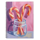 Candy Canes | Vintage Christmas ノートブック (正面)