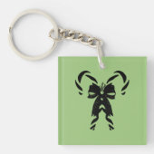 Candy Canes with Pine Needles & Bow キーホルダー (正面)