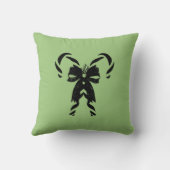 Candy Canes with Pine Needles & Bow クッション (裏面)