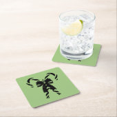 Candy Canes with Pine Needles & Bow スクエアペーパーコースター (インサイチュ)