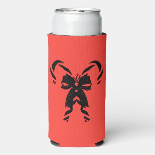 Candy Canes with Pine Needles & Bow スリム缶クーラー (Seltzer裏面)