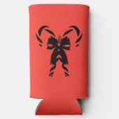 Candy Canes with Pine Needles & Bow スリム缶クーラー (裏面)