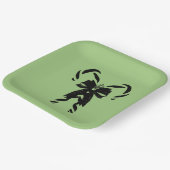 Candy Canes with Pine Needles & Bow ペーパープレート (傾斜あり)