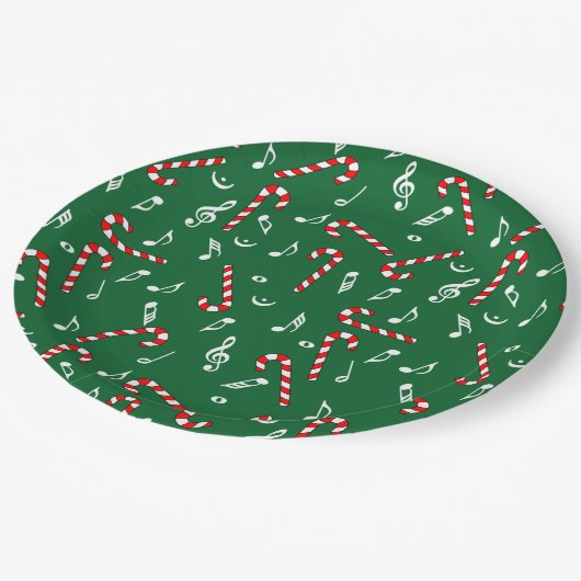 Candy Cape Music Notes ペーパープレート (アングル)