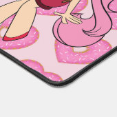 Candy Chibi with Heart-Shaped Dounts Desk Mat デスクマット (コーナー)