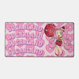 Candy Chibi with Heart-Shaped Dounts Desk Mat デスクマット