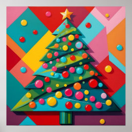 Candy Colored  Pop Art Geometric Design of a Chris ポスター