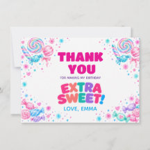 Candy Colorful Watercolor Sweet Shop Birthday 