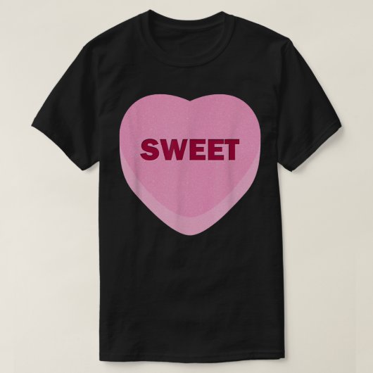 Candy ConversationハートピンクとSweet Tシャツ (デザイン正面)
