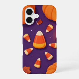 Candy Corn and Pumpkins Halloween Case iPhone 16ケース