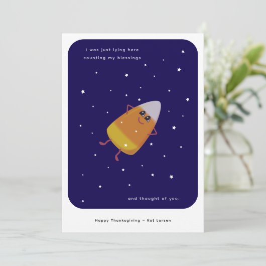 Candy Corn "Counting My Materials"感謝祭 シーズンカード (スタンド正面)