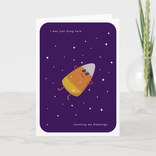 Candy Corn "Counting My Materials"感謝祭 シーズンカード (正面)