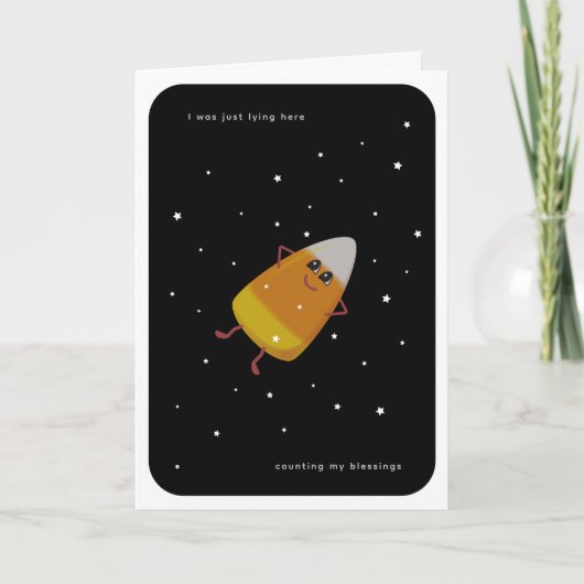 Candy Corn "Counting My Materials"感謝祭 シーズンカード (正面)