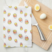Candy Corn Fall autumn kitchen towel キッチンタオル (四つ折り)
