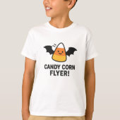 Candy Corn Flyer Cute Halloween Bat Design Tシャツ (正面)