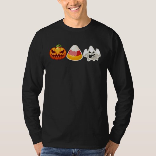 Candy Corn Ghost Pumpkin Fun Halloween Costume Kid Tシャツ (正面)