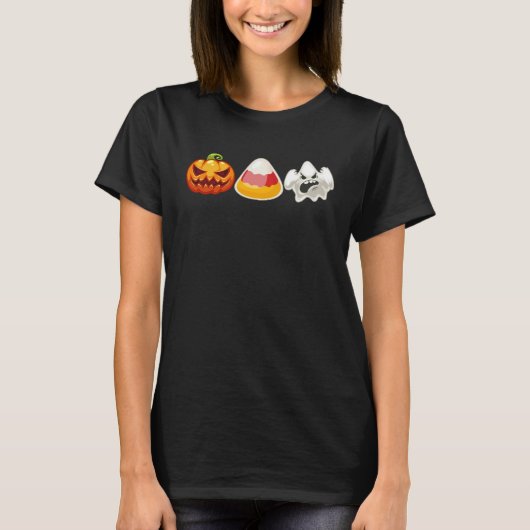 Candy Corn Ghost Pumpkin Fun Halloween Costume Kid Tシャツ (正面)