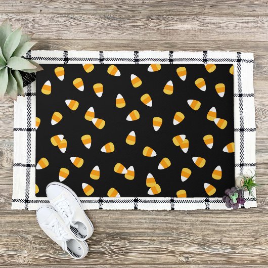 Candy Corn Halloween ドアマット