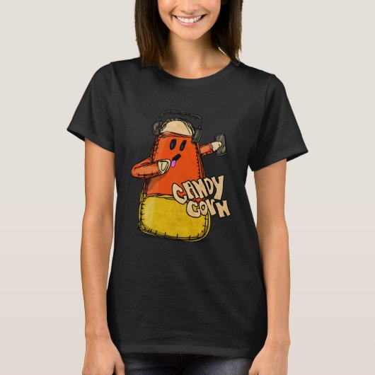 Candy Corn Hipster Halloween Graphic Great  for Bo Tシャツ (正面)