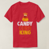 Candy Corn King Funny Halloween Couples Matching Tシャツ (デザイン正面)