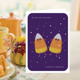 Candy Corn Pair "Counting Our Blessings" 秋 シーズンカード
