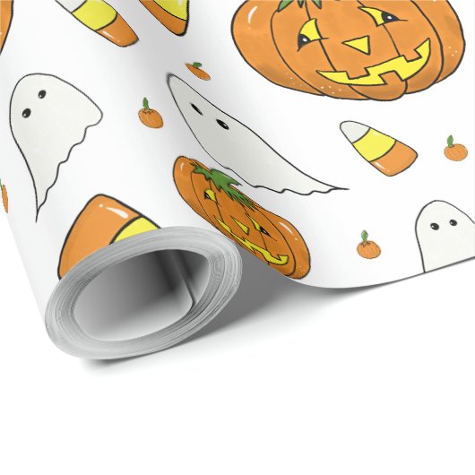 Candy Corn Pattern Wrapping Paper ラッピングペーパー (ロールコーナー)