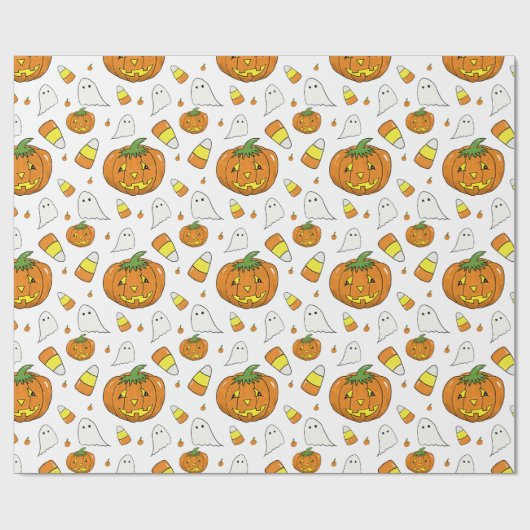 Candy Corn Pattern Wrapping Paper ラッピングペーパー (フラット)