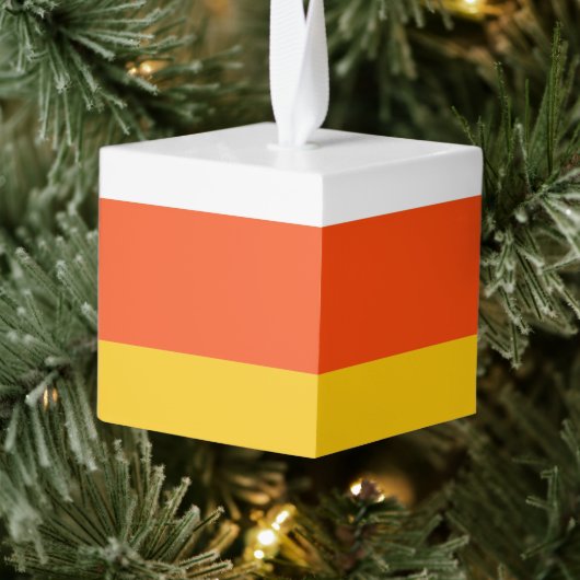 Candy Corn Wooden Cube Halloween Ornament キューブオーナメント (ツリー)