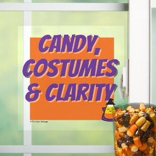 Candy, Costumes & Clarity ハロウィン ソバー パーティー ウィンドウサイン