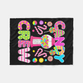 Candy Crew Candy Costume Women Candy Land Kids Swe フリースブランケット (正面(横))