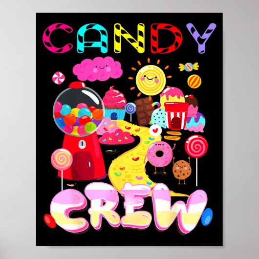 Candy Crew Candy Costume Women Candy Land Kids Swe ポスター (正面)