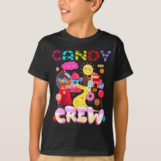 Candy Crew Candy Costume Women Candy Land Kids Swe Tシャツ (正面)
