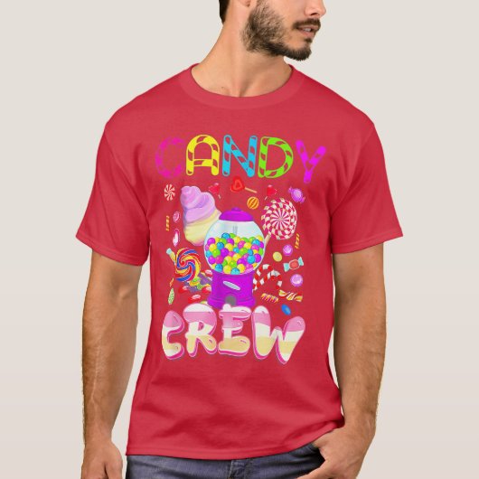 Candy Crew Costume Halloween Kids Boy Girls Sweet Tシャツ (正面)
