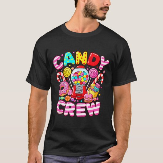 Candy Crew Matching Group Colorful Sweets Party Tシャツ (正面)