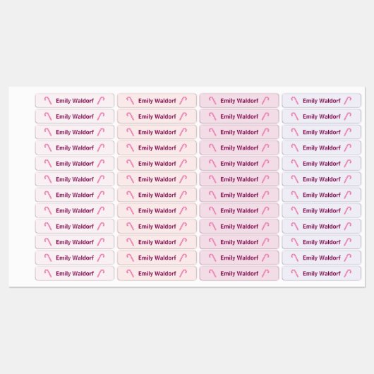 Candy Design Kids' Name Clothing School Labels ラベル (シート)