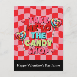 Candy Funny Valentines Day Postcard ポストカード