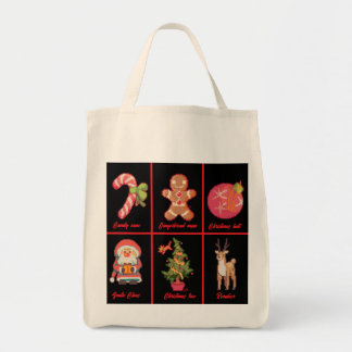 Candy, Gingerbread, Christmas, tree, Pixel Art トートバッグ