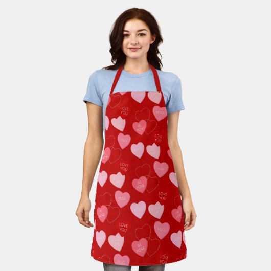 Candy Heart Cascade エプロン (着用した状態)