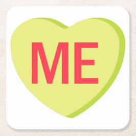 Candy Heart - ME スクエアペーパーコースター