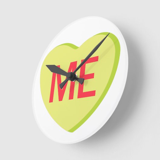 Candy Heart - ME ラウンド壁時計 (傾斜)