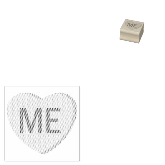 Candy Heart - ME ラバースタンプ (押印)