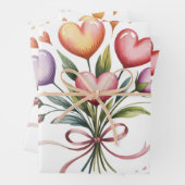 Candy hearts Valentine bouquet ラッピングペーパーシート (インサイチュ)